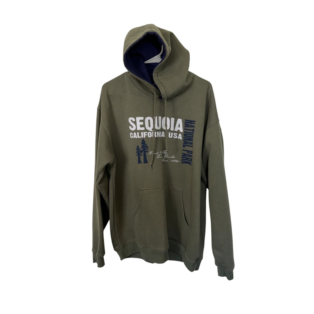Sequoia National Park Unisex Green Gorpocore Hoodie, Large